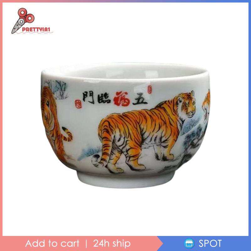 Cốc Sứ Uống Trà Kiểu Truyền Thống Prettyia1 Dùng Làm Quà Tặng