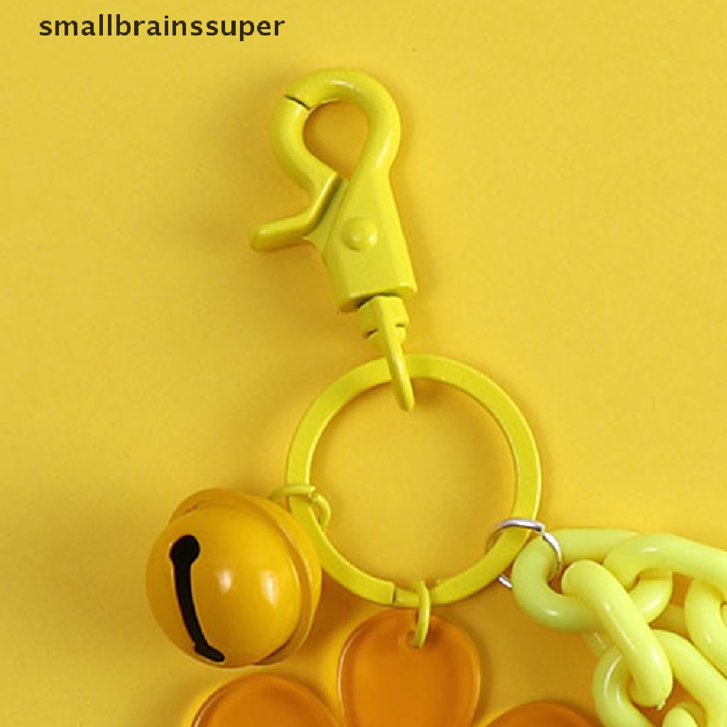 Móc Chìa Khóa Bằng Acrylic Hình Hoa Hướng Dương Mặt Cười Màu Kẹo Dễ Thương