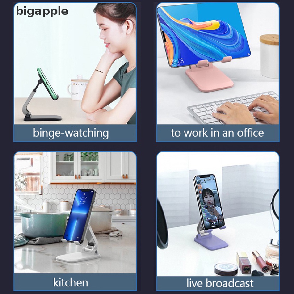 Giá Đỡ Điện Thoại / Máy Tính Bảng Bằng Hợp Kim Nhôm Có Thể Gấp Gọn Tiện Dụng