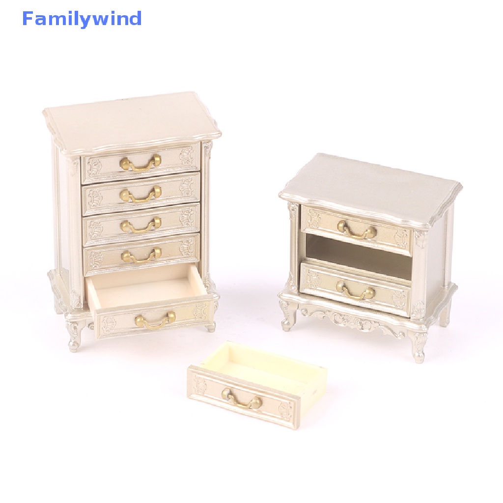 1 Tủ Ngăn Kéo Phòng Ngủ Cho Nhà Búp Bê Tỉ Lệ 1 / 12