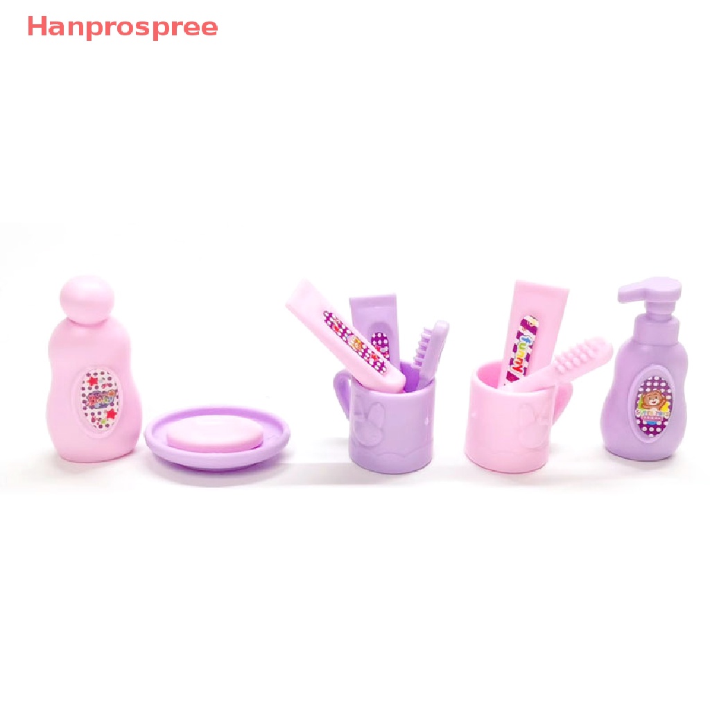 Set 13 Món Đồ Nội Thất Phòng Tắm Cho Búp Bê Tỉ Lệ 1: 12