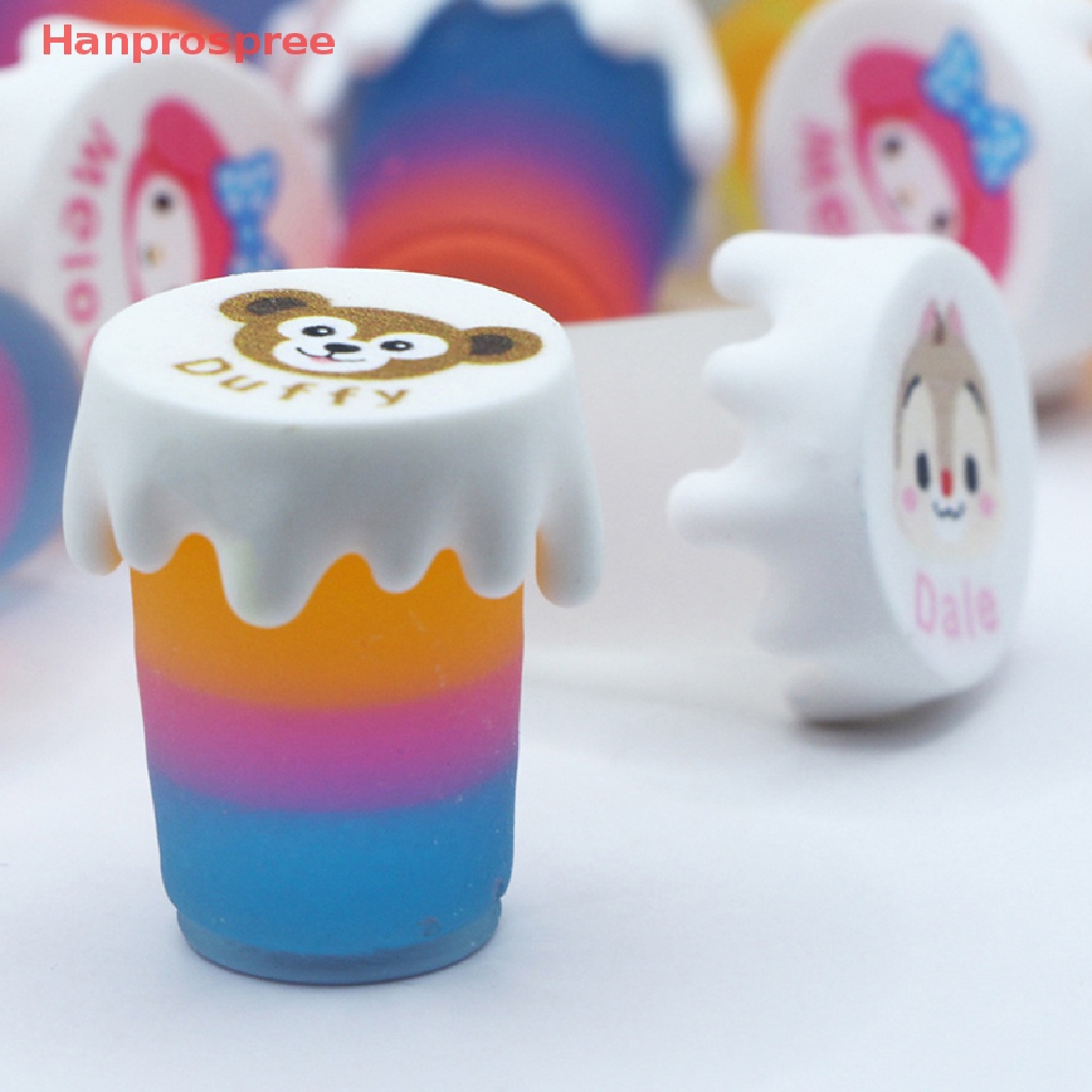 Bộ 2 Cốc Kem Mini Dạ Quang In Hình Hoạt Hình Cho Nhà Búp Bê