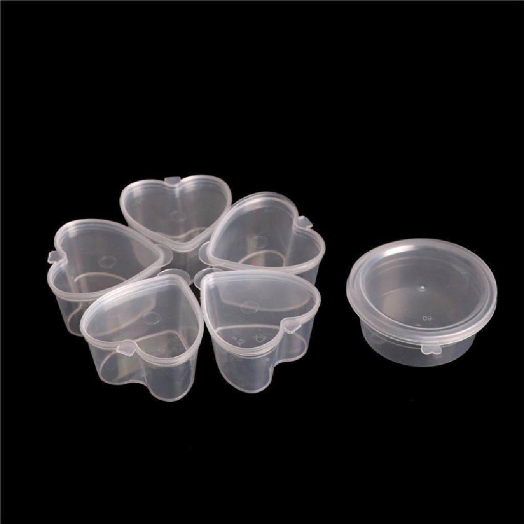 Set 10 Hộp Nhựa Trong Suốt Đựng Đồ Chơi Chất Nhờn Ma Quái Tiện Dụng