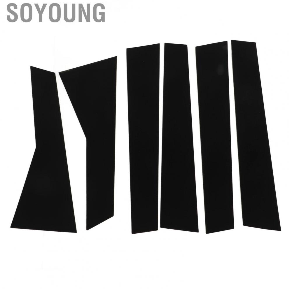 Soyoung Door Window Pillar Post Cover  Durable PC Plastic Easy Installation Trim Lightweight for CRV 2012‑2016