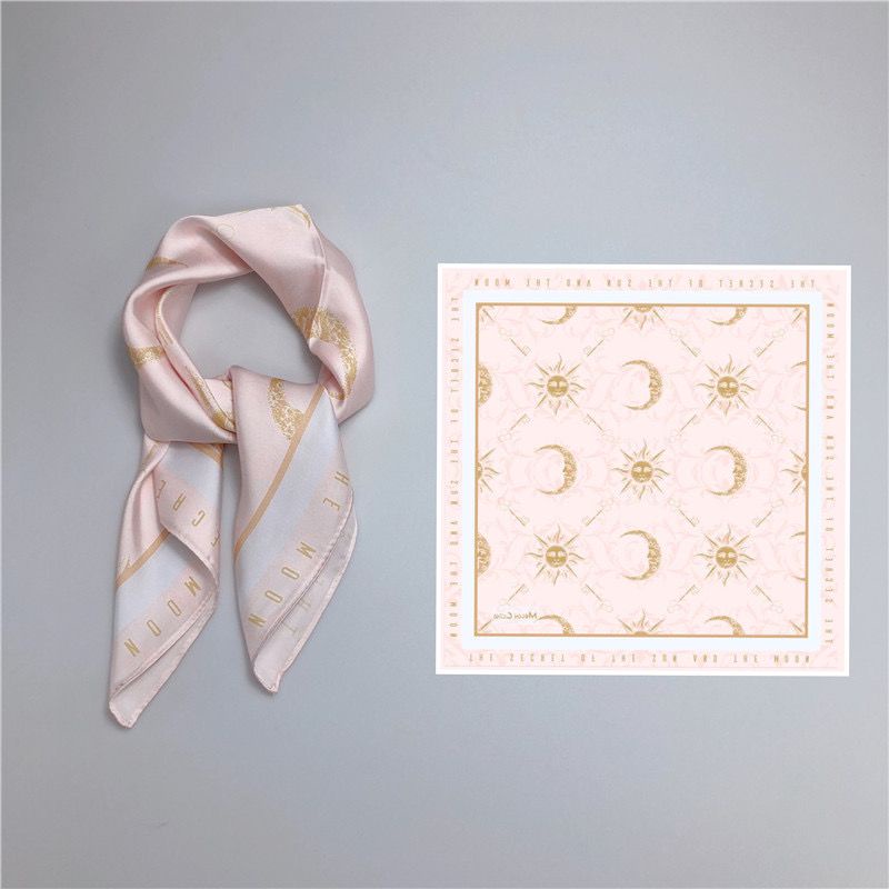 Set 50 Khăn Quàng Cổ Hình Vuông Ngắn Bằng Lụa Thiết Kế Đơn Giản