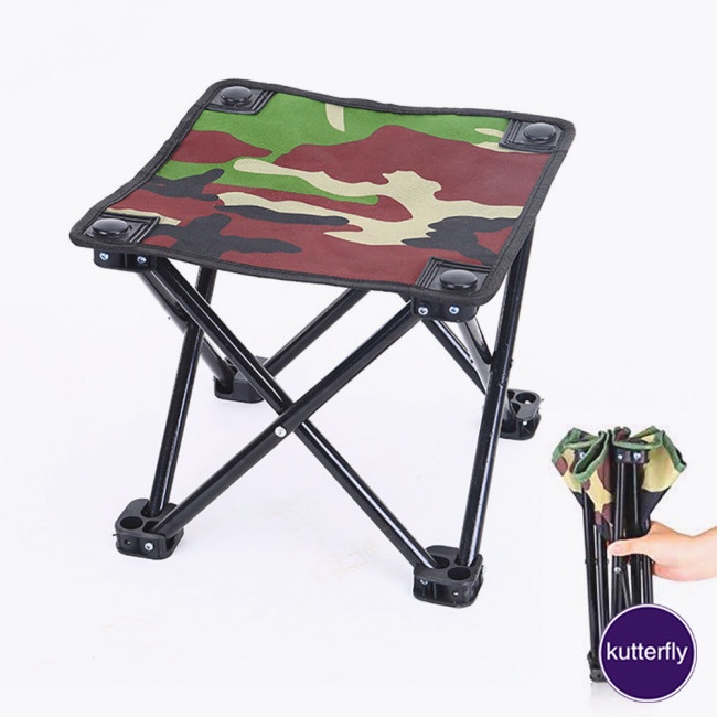Ghế Xếp Mini Họa Tiết Rằn Ri Tiện Dụng Mang Theo Câu Cá / Cắm Trại