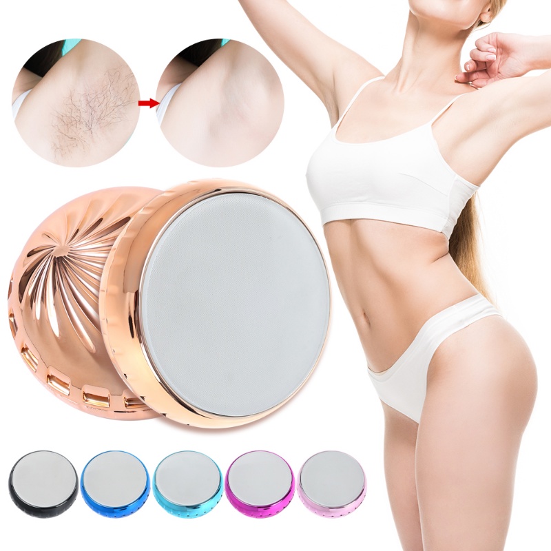 Dụng Cụ Tẩy Lông Đa Năng Hình Tròn Pha Lê Không Đau Tái Sử Dụng Được