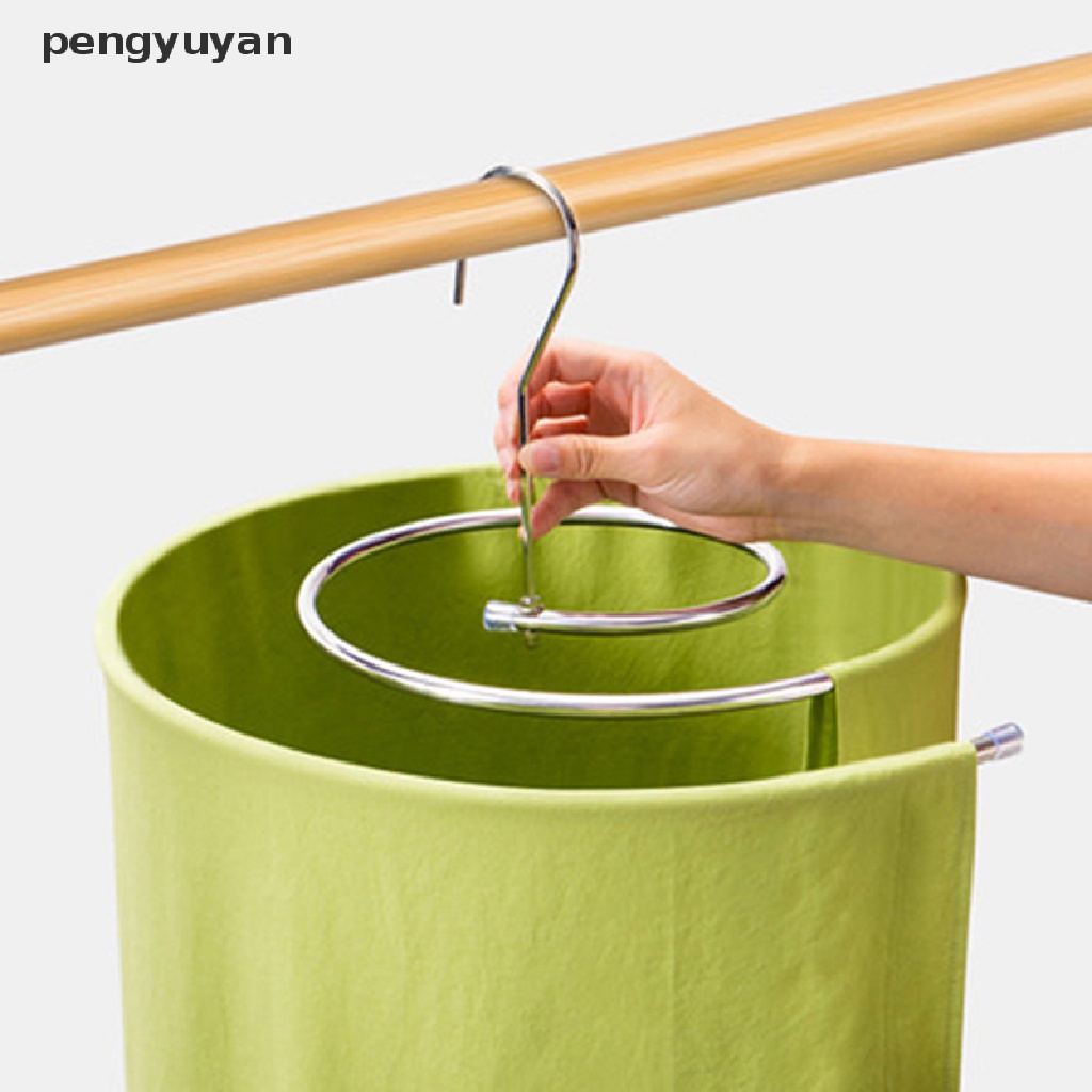 [pengyuyan] Móc Treo Chăn Mền Tròn Xoắn Ốc Bằng Thép Không Gỉ Tiết Kiệm Không Gian [Mới]