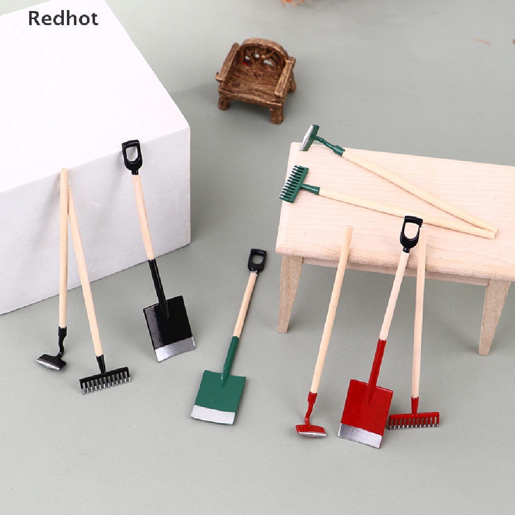 Bộ 3 Dụng Cụ Làm Vườn Mini Tỉ Lệ 1: 12 Trang Trí Nhà Búp Bê