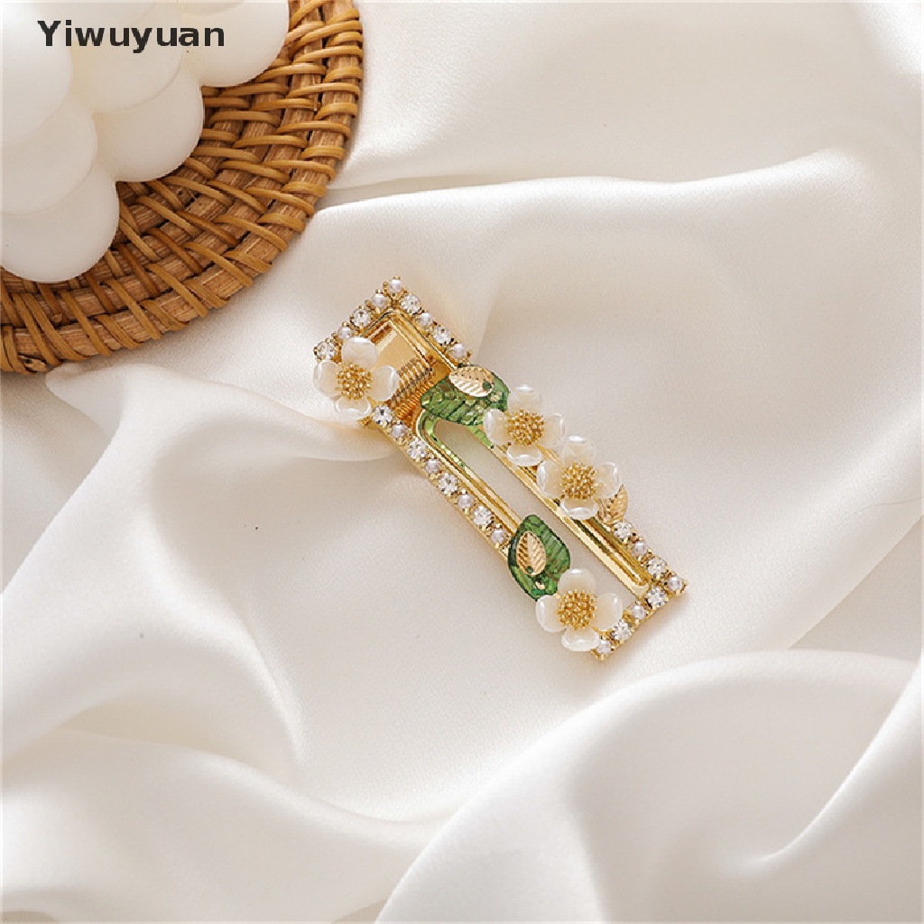 < Yiwuyuan > Kẹp Tóc Mỏ Vịt Đính Ngọc Trai Thời Trang Phong Cách Hàn Quốc