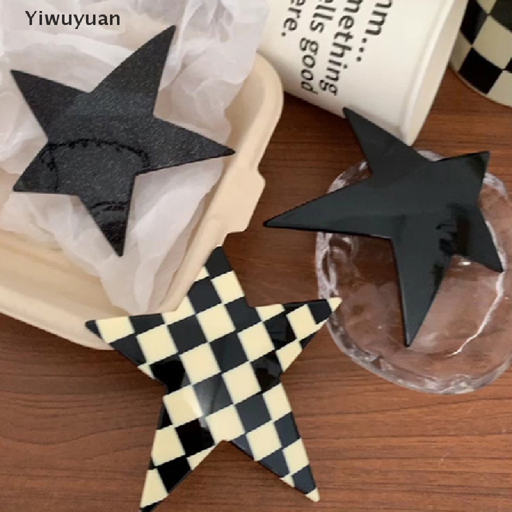 &lt; Yiwuyuan &gt; Kẹp Tóc Hình Ngôi Sao Năm Cánh Kiểu Dáng Cá Tính Dành Cho Nữ y2k
