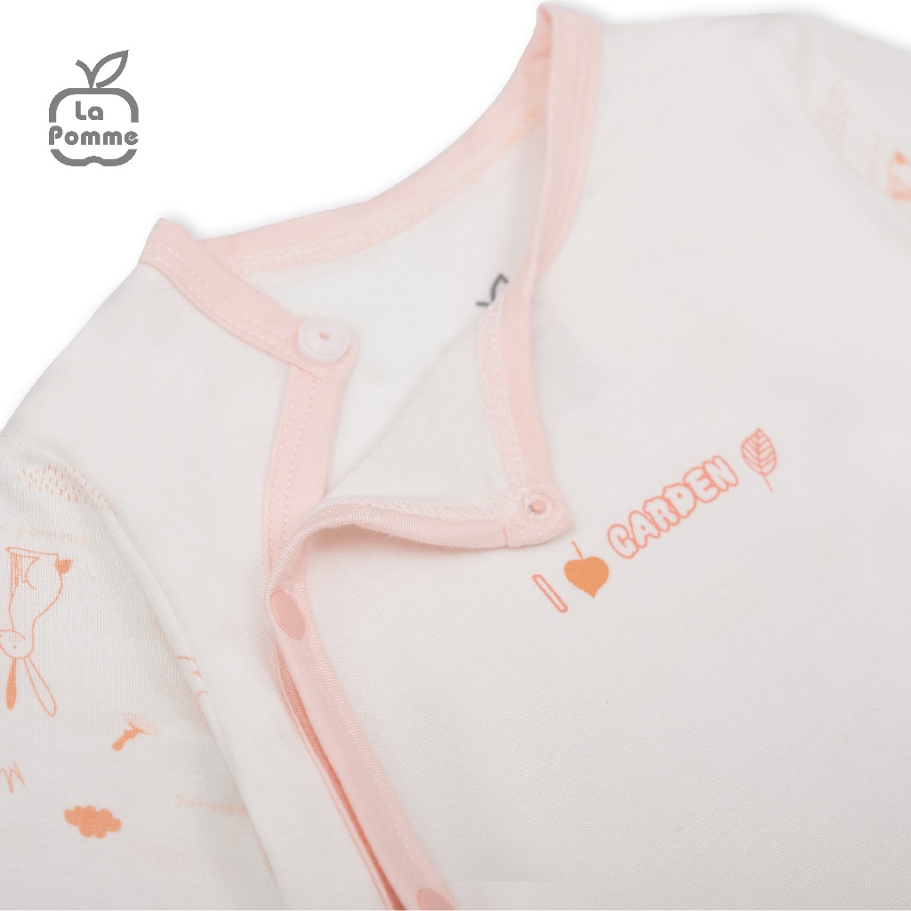 Body chip dài tay La Pomme Petit - Trắng