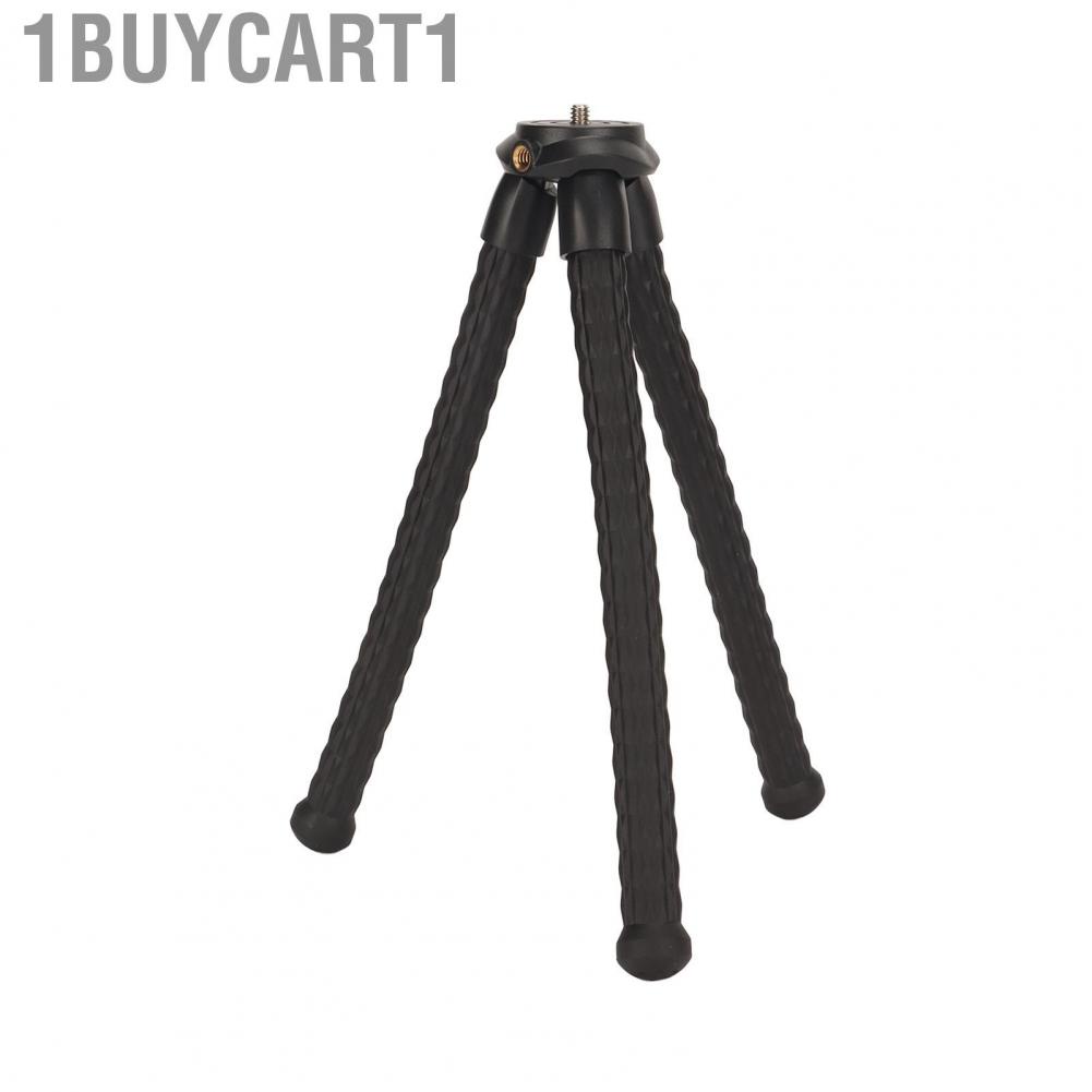 1buycart1 Mini Phone Tripod  1/4 Inch Screw Flexible Stand Compact Universal with Hidden Holder for Cell