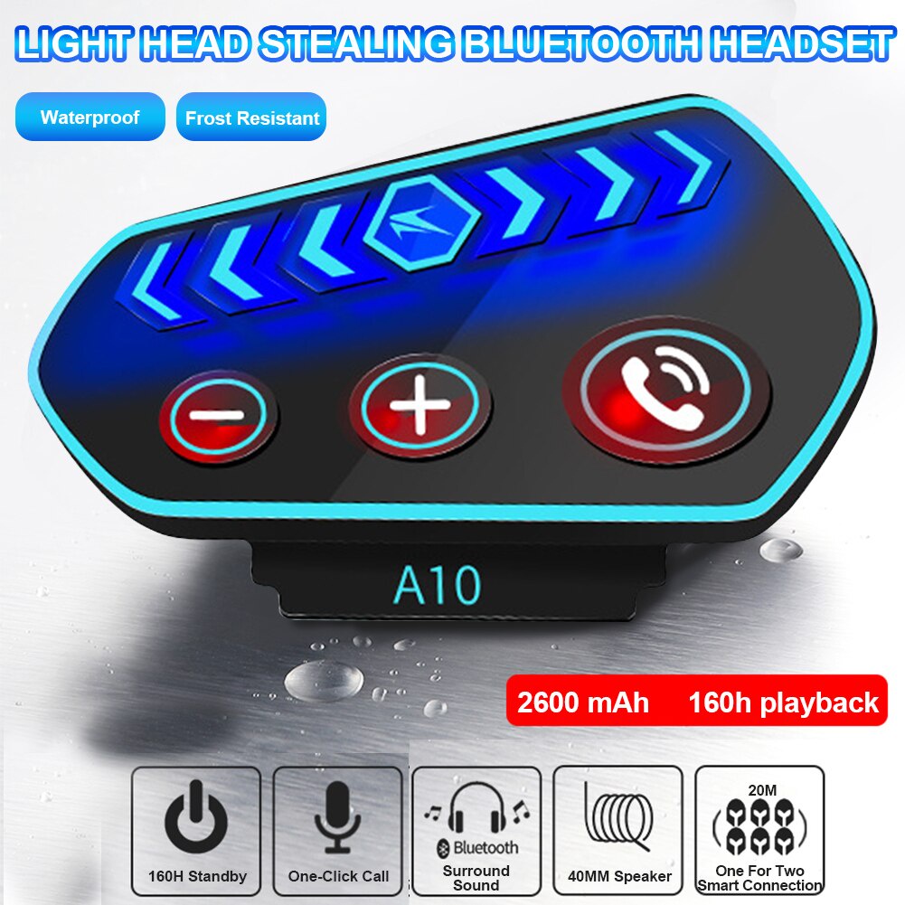Tai Nghe Bluetooth 5.0 MP3 2600mA Gắn Mũ Bảo Hiểm Xe Mô Tô