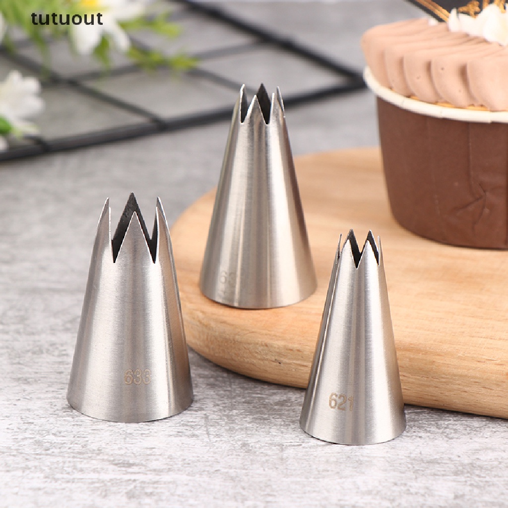 Set 3 Đuôi Bắt Bông Kem Bằng Thép Không Gỉ