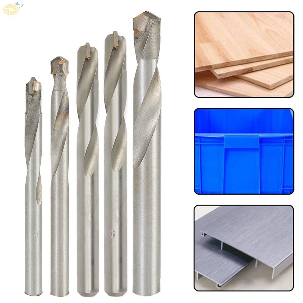 【VARSTR】Drill Bits 5Pcs Set 6/7/8/9/10mm Drilling Round Shank Spiral Groove Design