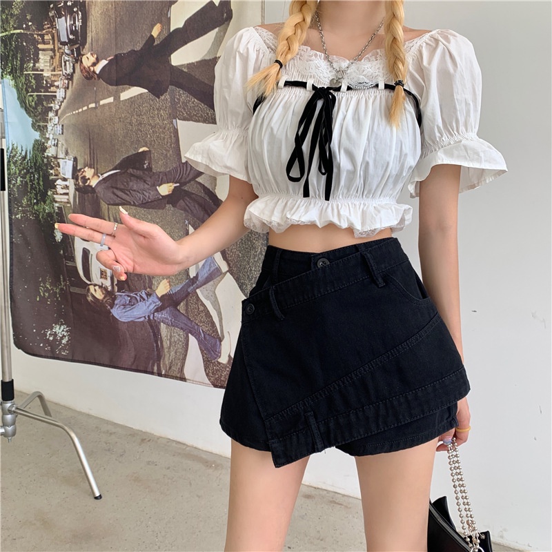 Chân váy Chân váy jean Chân Váy Bò váy nữ Chân Váy Chữ A 2023 New Style AP1907