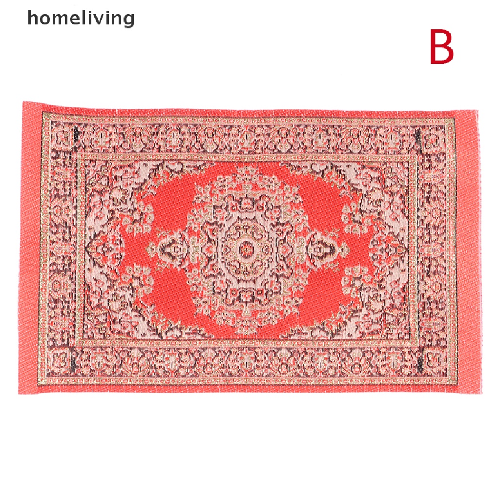 1 Tấm Thảm Trải Sàn Bằng Vải Dệt Thổ Nhĩ Kỳ Trang Trí Nhà Búp Bê 1: 12