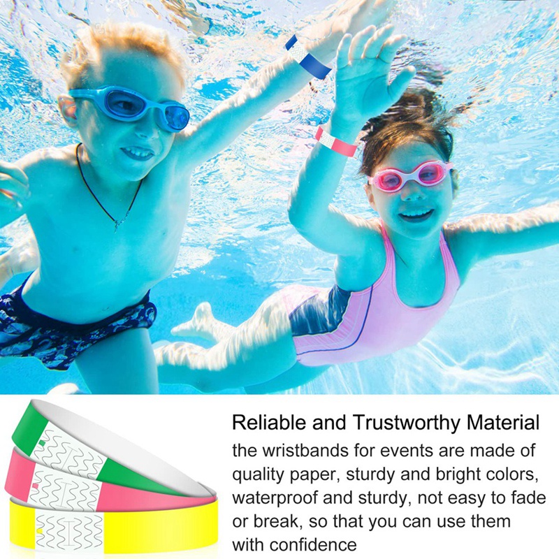Set 800 Vòng Đeo Tay Tự Dính Gọn Nhẹ Chống Thấm Nước Màu Sắc Đa Dạng Cho Tiệc Tù