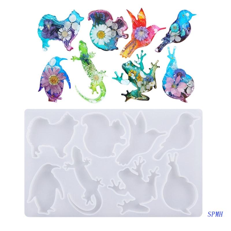 Khuôn Silicone Làm Móc Khóa Hình Động Vật Biển Xinh Xắn
