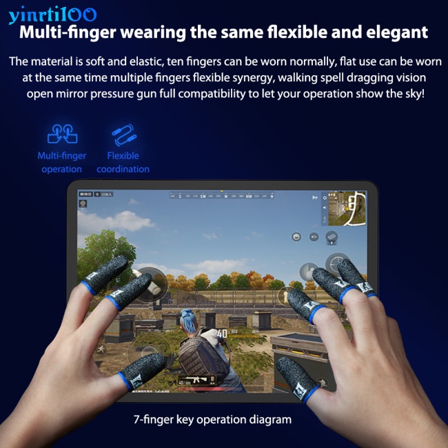 Set 2 Găng Tay Cảm Ứng Chơi Game Yinrti Chống Trượt Thoáng Khí