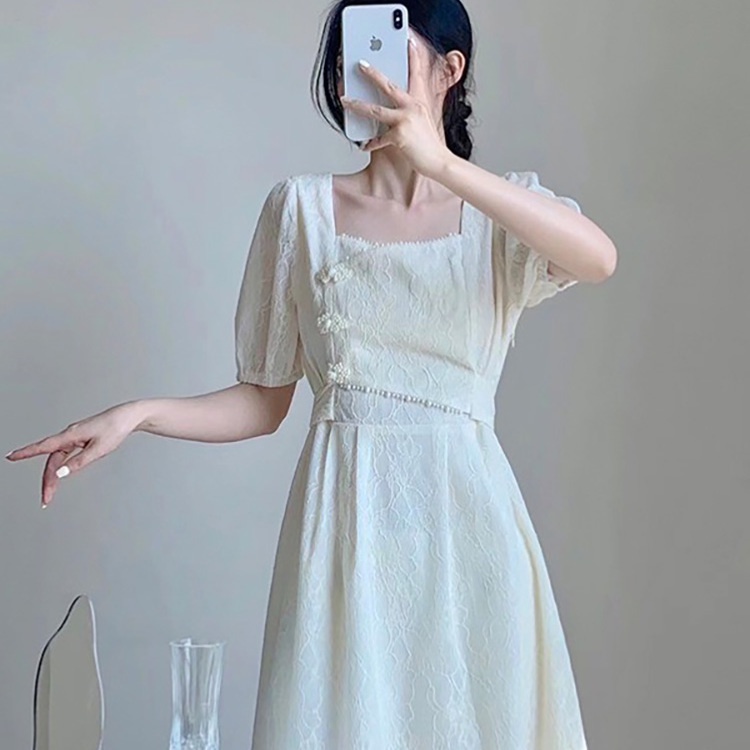 [F &amp; X] Đầm Dáng Dài In Hoa Chuông Trà Phong Cách Hoàng Gia Pháp Cổ Điển Thời Trang Mùa Hè 2023 Mới Dành Cho Bạn Nữ