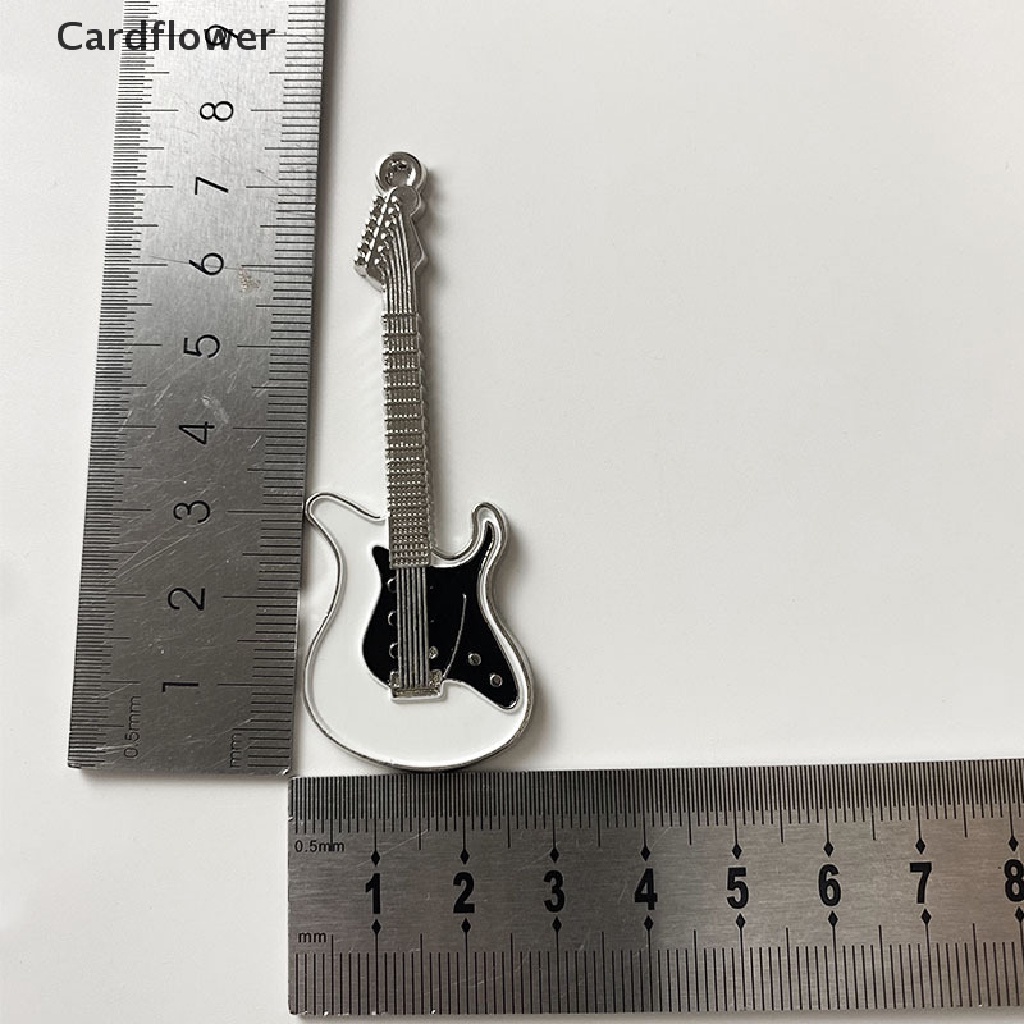 < Cardflower > Phụ Kiện Trang Sức Kẹp Tóc Đàn Guitar Màu Trắng Đen Y2K Aesthetic Lolita Đáng Yêu