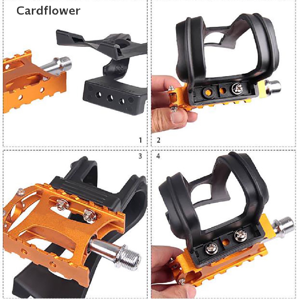 < Cardflower > Một Cặp Kẹp Nửa Bàn Đạp Xe Đạp Không Dây Màu Đen Giảm Giá Trên Bán Hàng