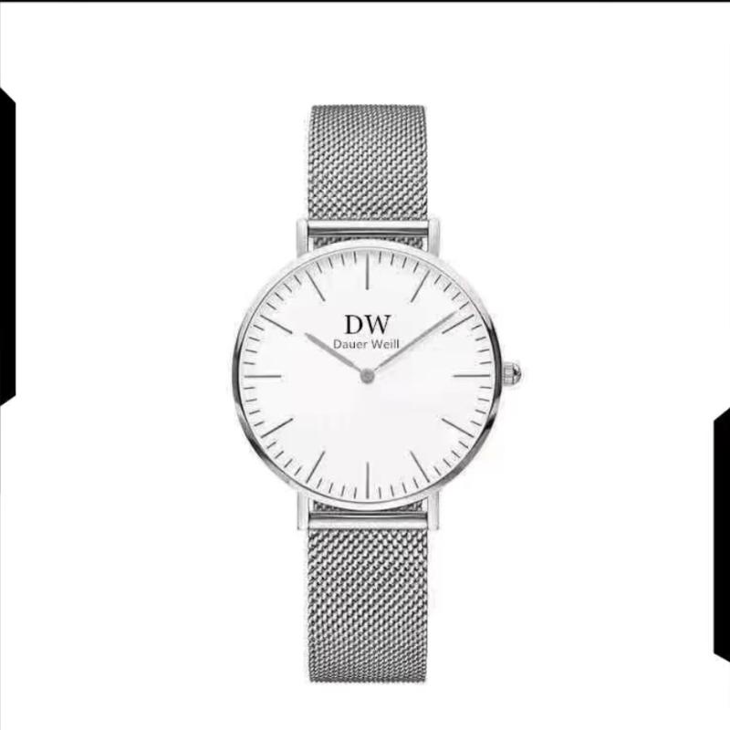 Đồng hồ nữ dw chính hãng mặt tròn dây kim loại dây đồng hồ vải thời trang đẹp cao cấp xịn giá rẻ mặt tròn màu vàng