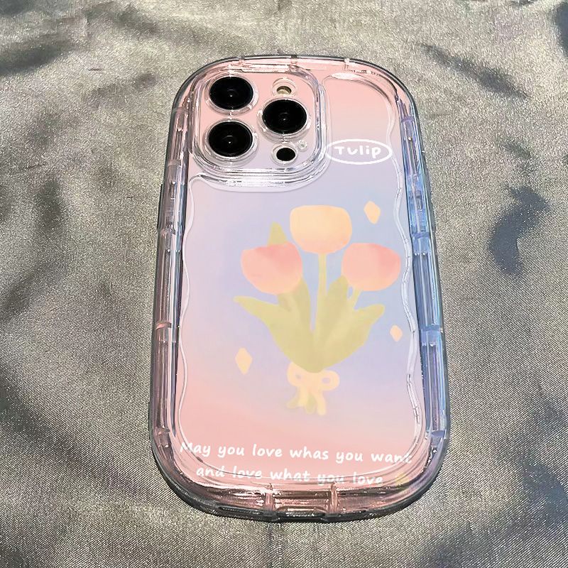 ✅Ốp Điện Thoại Mềm Trong Suốt Chống Sốc In Hình Hoa Tulip Cho Iphone Xr / Xsmax / Xsmax12 8piPhone14 13711
