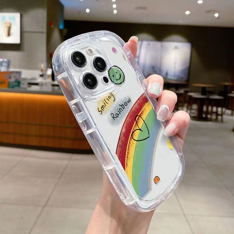 ✅Ốp Điện Thoại Mềm Trong Suốt Chống Sốc In Hình Mặt Cười Cho Iphone xr / xs 11 12Promax 8P / 7 13 / 14 XPX7