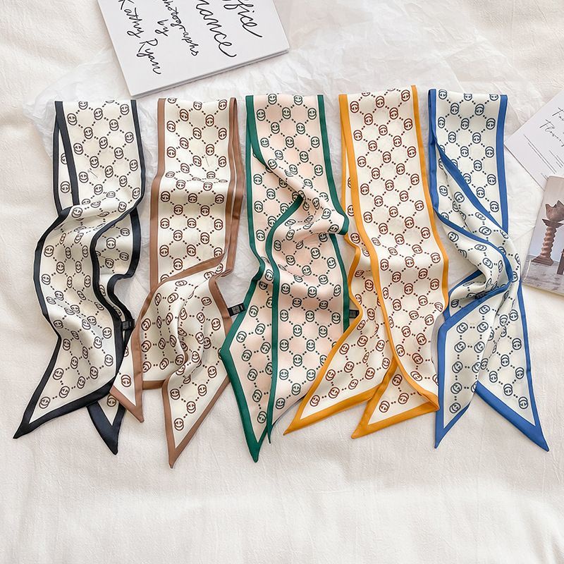 Băng Đô Cài Tóc Đa Năng Họa Tiết Kẻ Sọc Phong Cách Retro