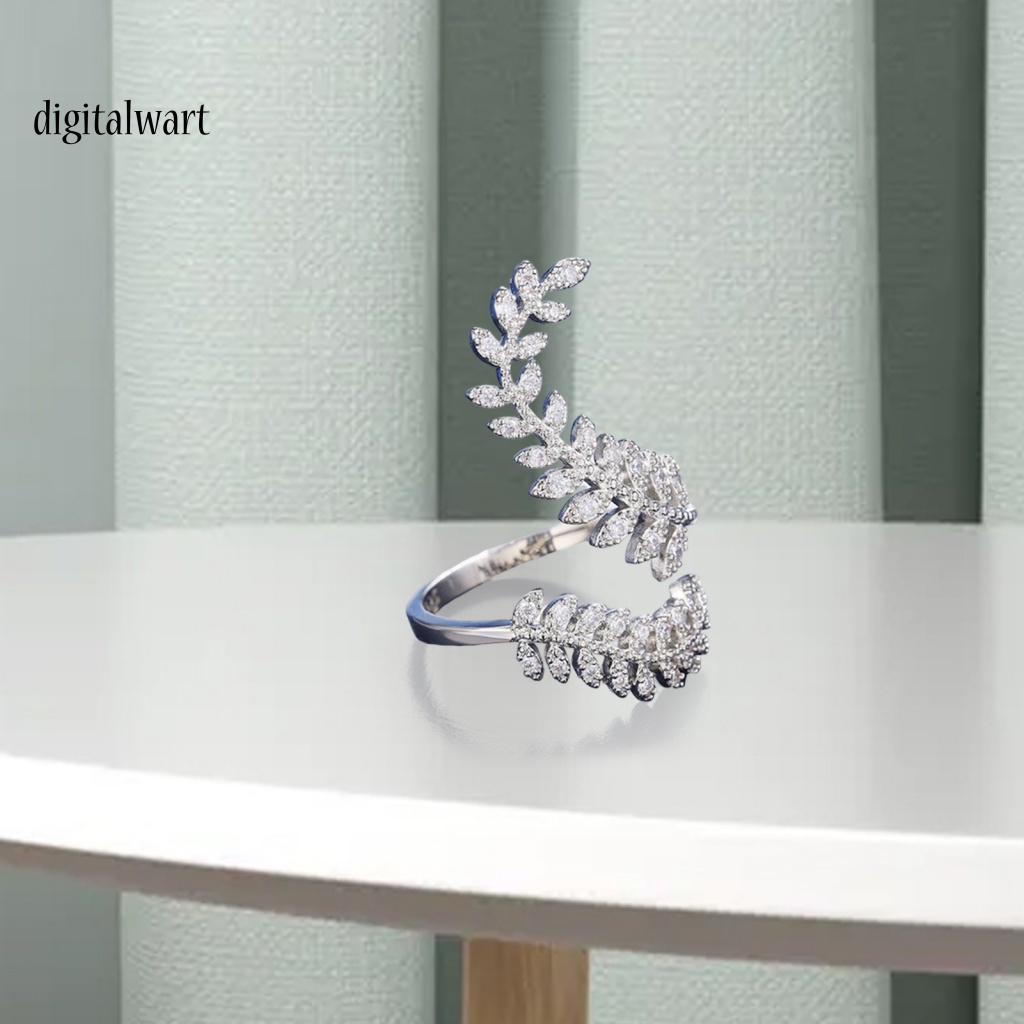 Kỹ Thuật Số| Nhẫn Hở Hình Chiếc Lá Màu Sắc Thanh Lịch