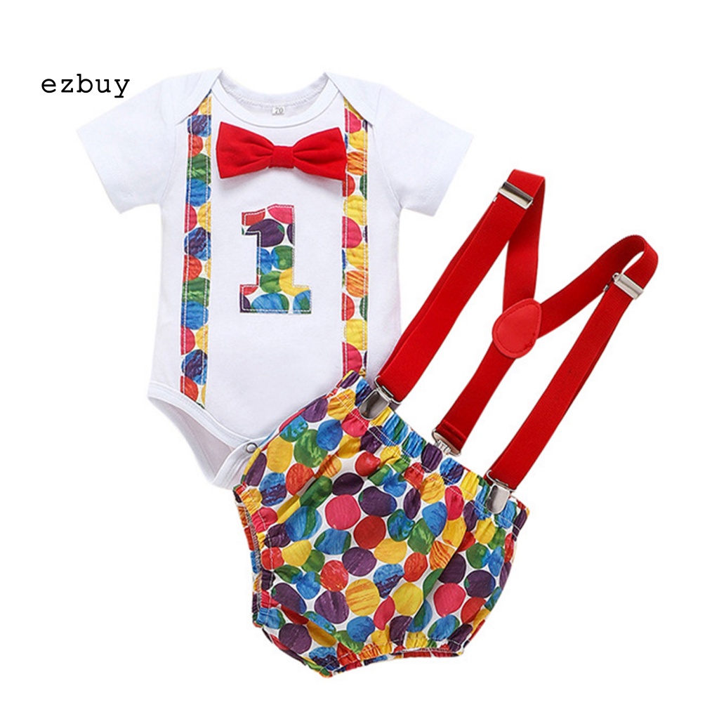 Bộ Áo Liền Quần Tay Ngắn Thoáng Khí In Họa Tiết Hoạt Hình Dễ Thương Thời Trang Cho Bé