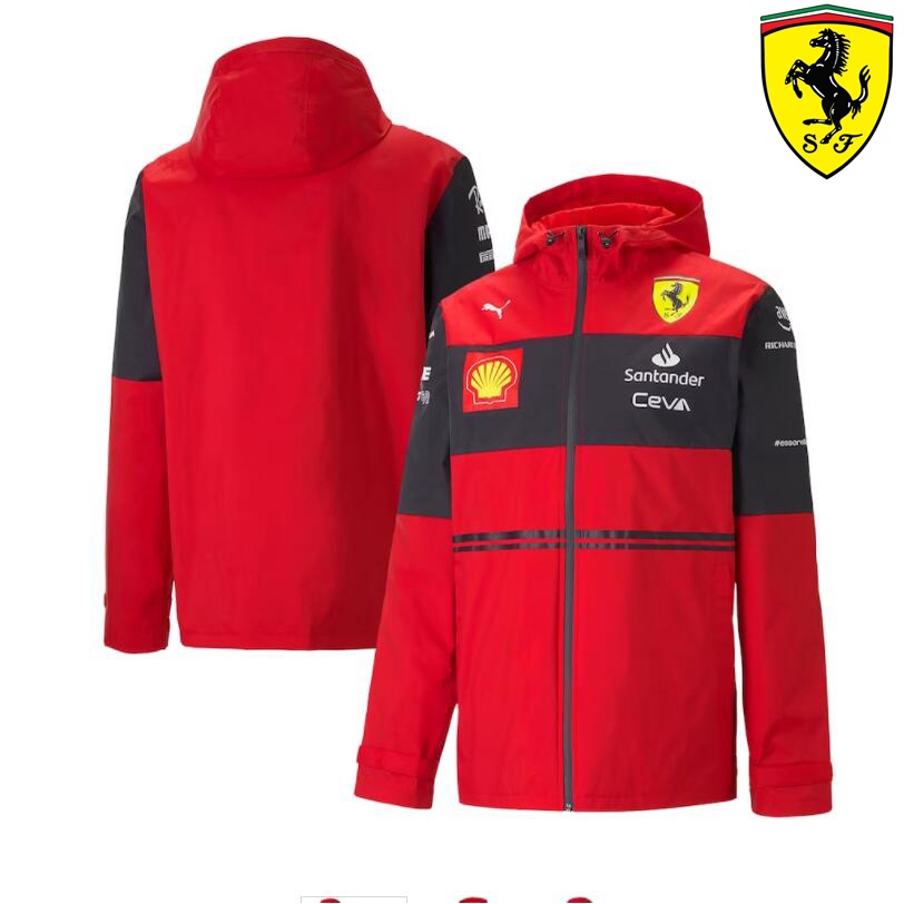 Set Áo Khoác Có Mũ Trùm + Áo Khoác Tay Dài In Logo Scuderia Ferrari 2022 F1 Team F1 Thời Trang Mùa Xuân 2022