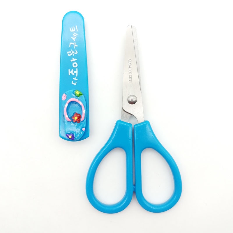 Kéo Học Sinh Có Nắp - Oule OL-921 - Màu Xanh