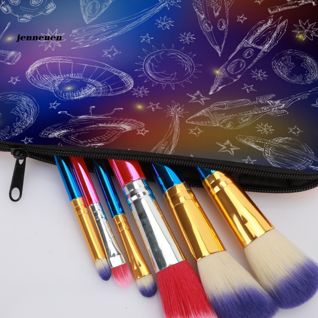 Ví Đựng Tiền Xu / Mỹ Phẩm Sức Chứa Lớn Họa Tiết Phi Hành Gia Hoạt Hình Tinh Tế Thời Trang