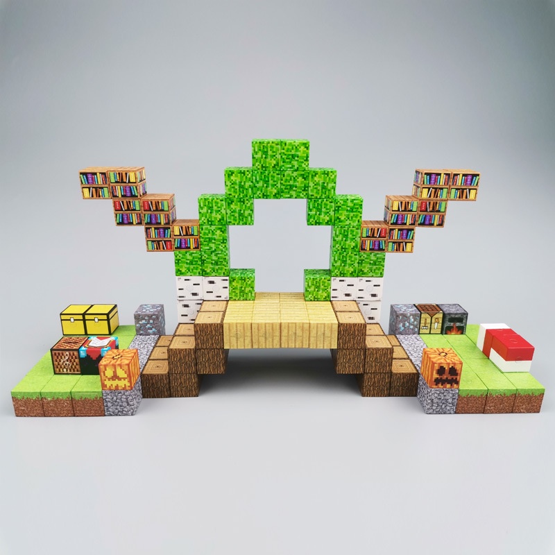 BP MART Bộ Đồ Chơi Lắp Ráp Khối lập phương Minecraft Bằng Nam Châm DIY Khối đồ chơi