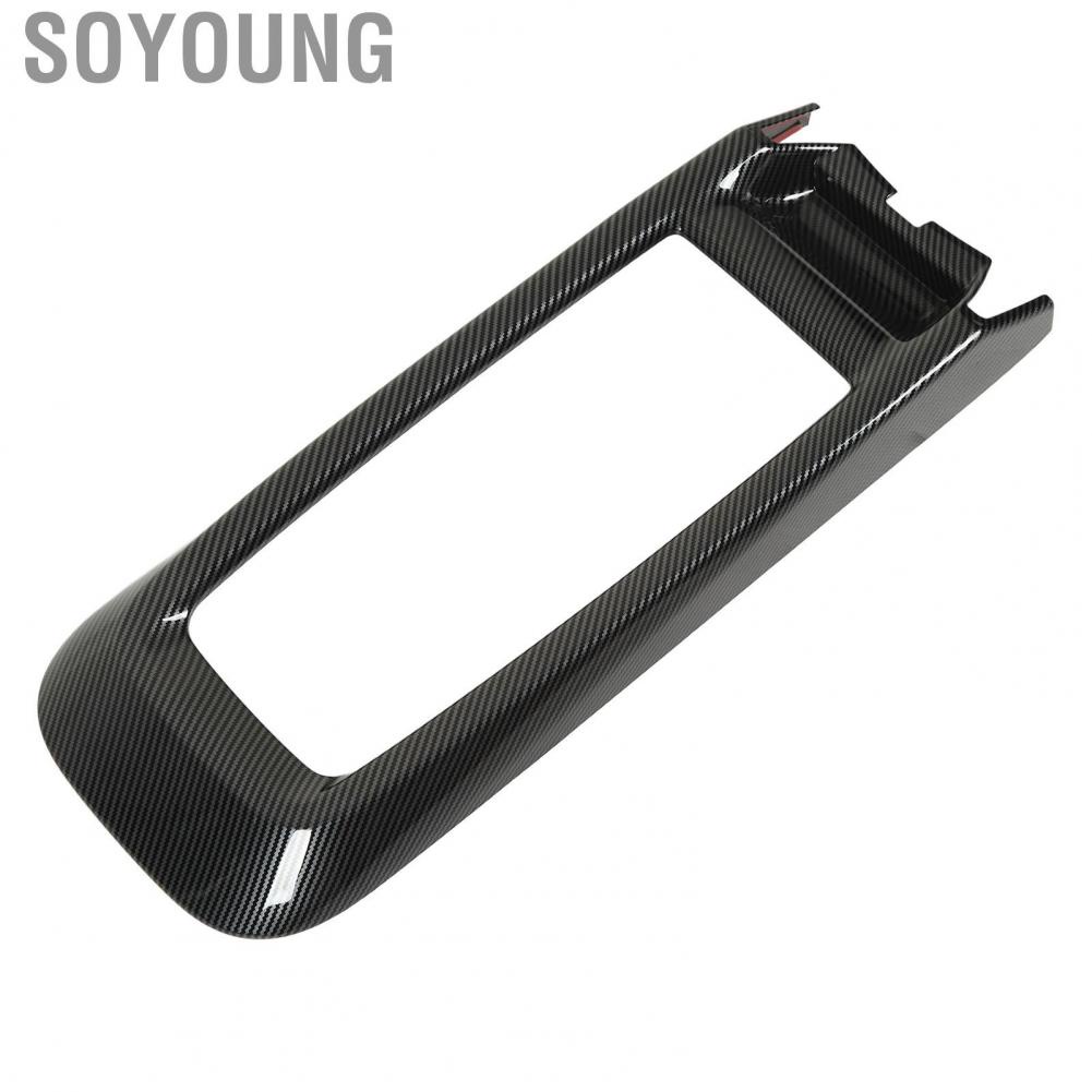 Soyoung Console Cup Holder Cover Trim  Carbon Fiber Style Durable Scratch Resistant Frame for ID4X