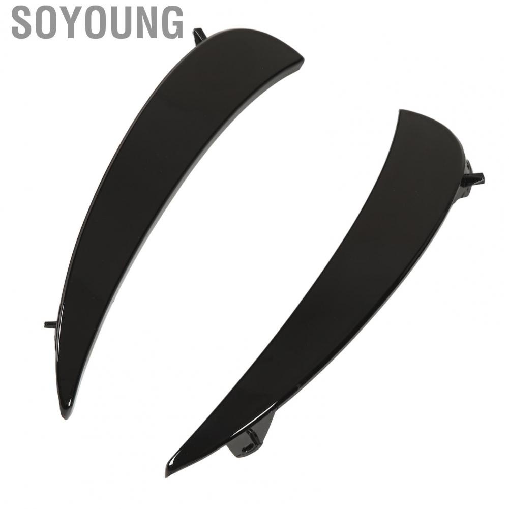 Soyoung Fog Grille Air Vent Canard  Front Bumper Trim 213 885 6406 Scratch Resistant for E‑Class W213 C238 AMG Line Facelift