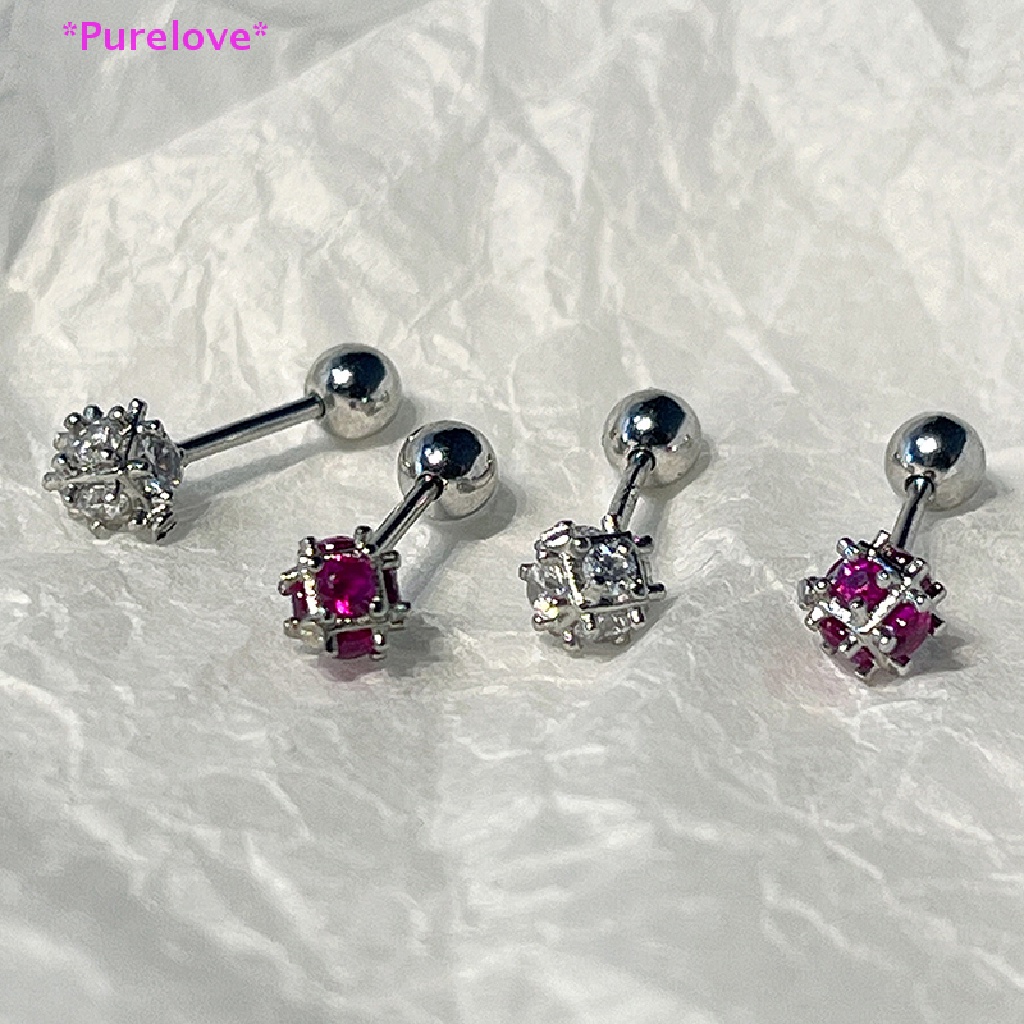 1 Đôi Khuyên Tai Đính Đá Zircon Thời Trang Cho Nữ Mới