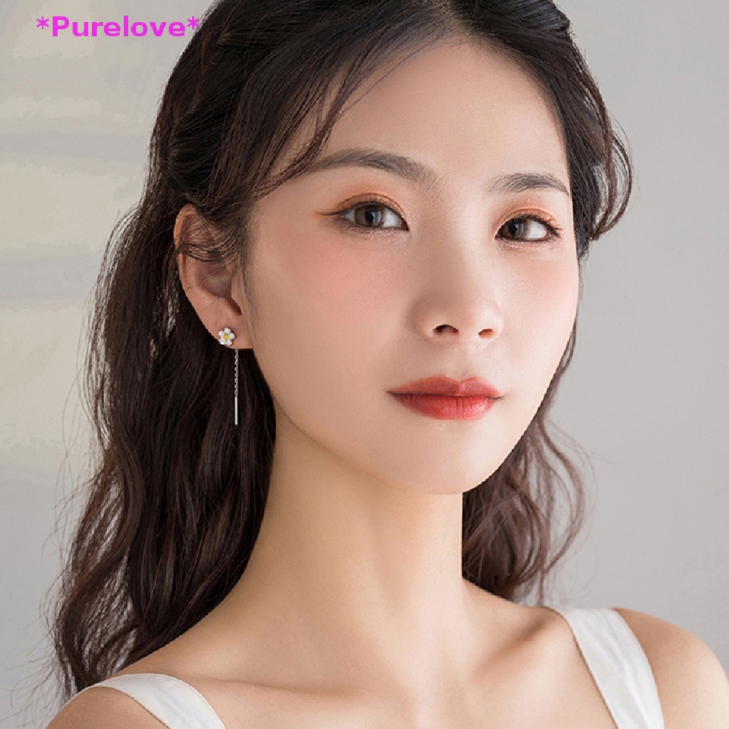 Bông Tai Mạ Bạc 925 Hình Hoa Hướng Dương Thời Trang Dành Cho Nữ Mới