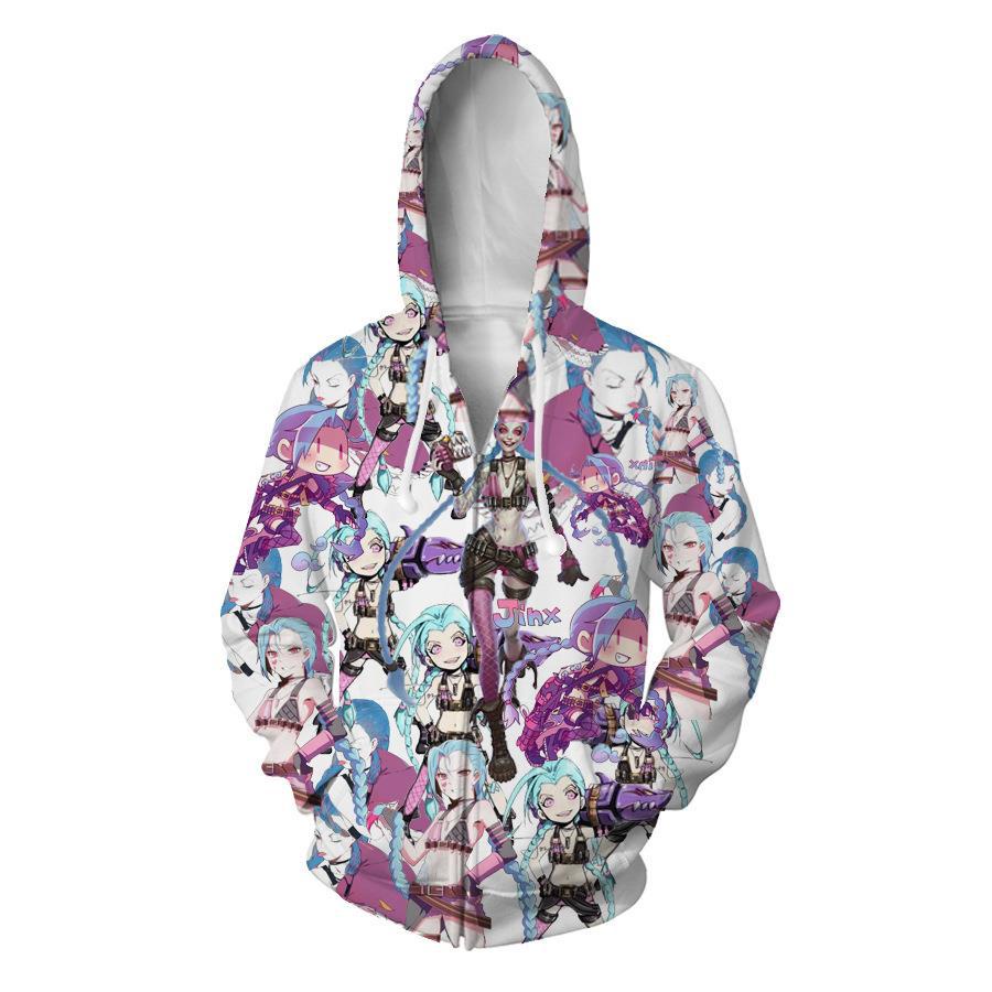 Mới Áo Khoác Hoodie Có Khóa Kéo In Hình GAME League of Legends Phong Cách Thể Thao Thời Trang Cho Nam / Nữ