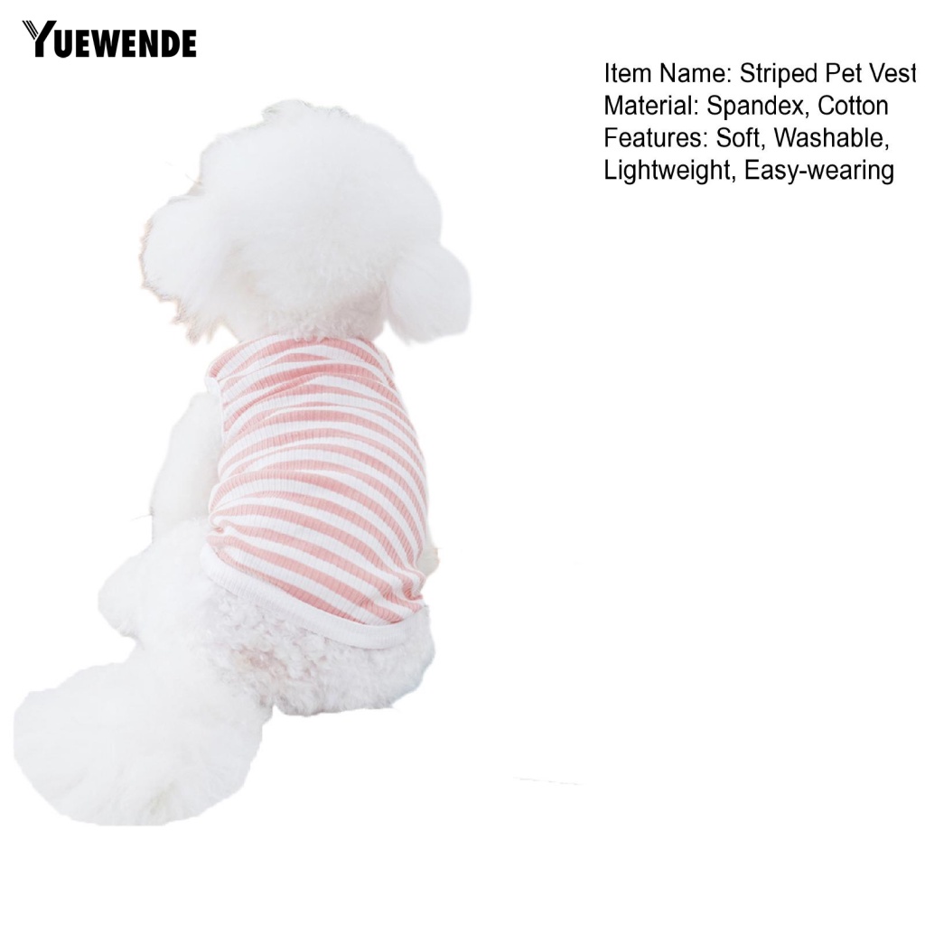 Áo Không Tay Họa Tiết Sọc Thời Trang Mùa Hè Dành Cho Thú Cưng