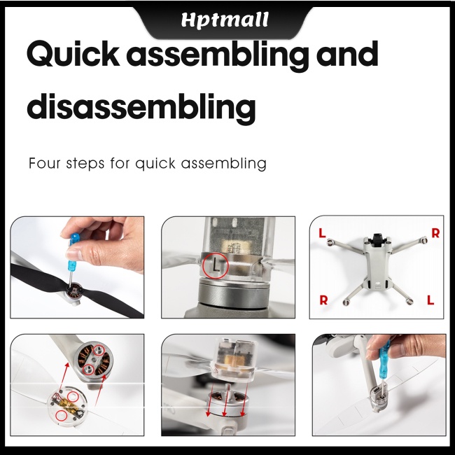 Cánh Quạt Có Đèn Led Nhấp Nháy Độc Đáo Cho Dji Mini 3 / Mini 3 Pro