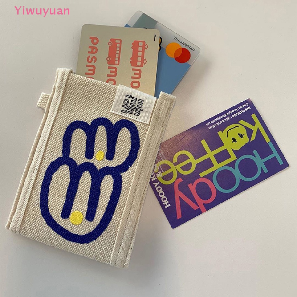 < Yiwuyuan > Ví Đựng Thẻ Hai Lớp Chống Khử Từ Hình Hoa Tulip Graffiti Mới Cho Apple