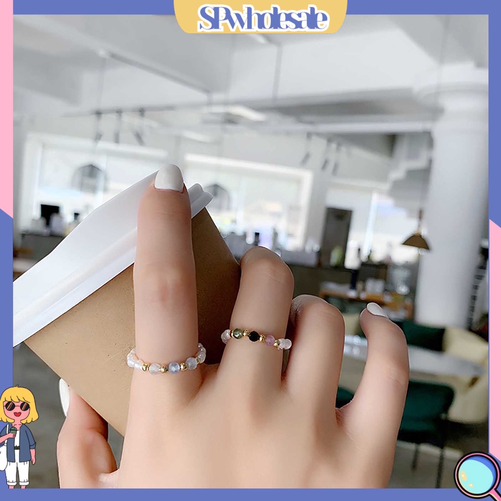 <SPwholesale> Nhẫn Đính Hạt Ngọc Trai Nhân Tạo Nhiều Kiểu Dáng Thanh Lịch Cho Nữ