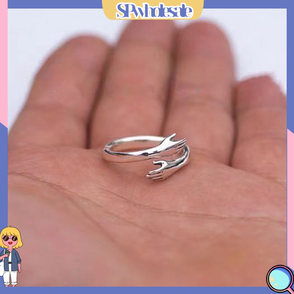 <SPwholesale> Nhẫn Cưới Hình Trái Tim Đơn Giản Có Thể Điều Chỉnh Kích Cỡ