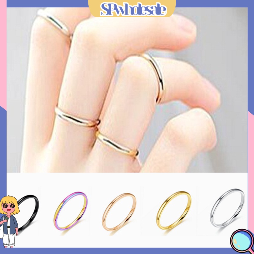 &lt;SPwholesale&gt; Nhẫn Xếp Chồng Lên Nhau Đơn Giản Mượt Mà Thanh Lịch Cho Sinh Nhật