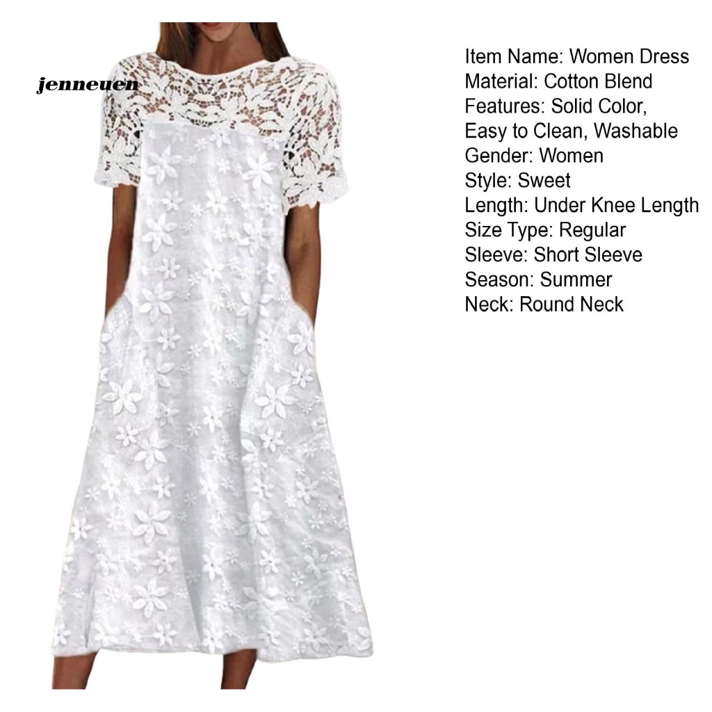 Đầm Cổ Tròn Thiết Kế Thanh Lịch Cho Nữ